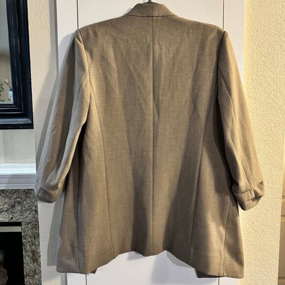 NWT ARITZIA Babaton Slim-fit open-front crepe blazer Taupe Size 6 - Picture 7 of 12